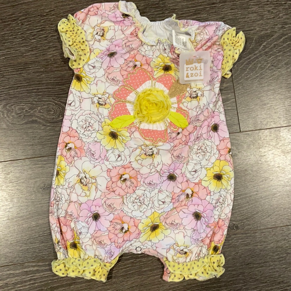 Roki & Zoi floral romper onesie